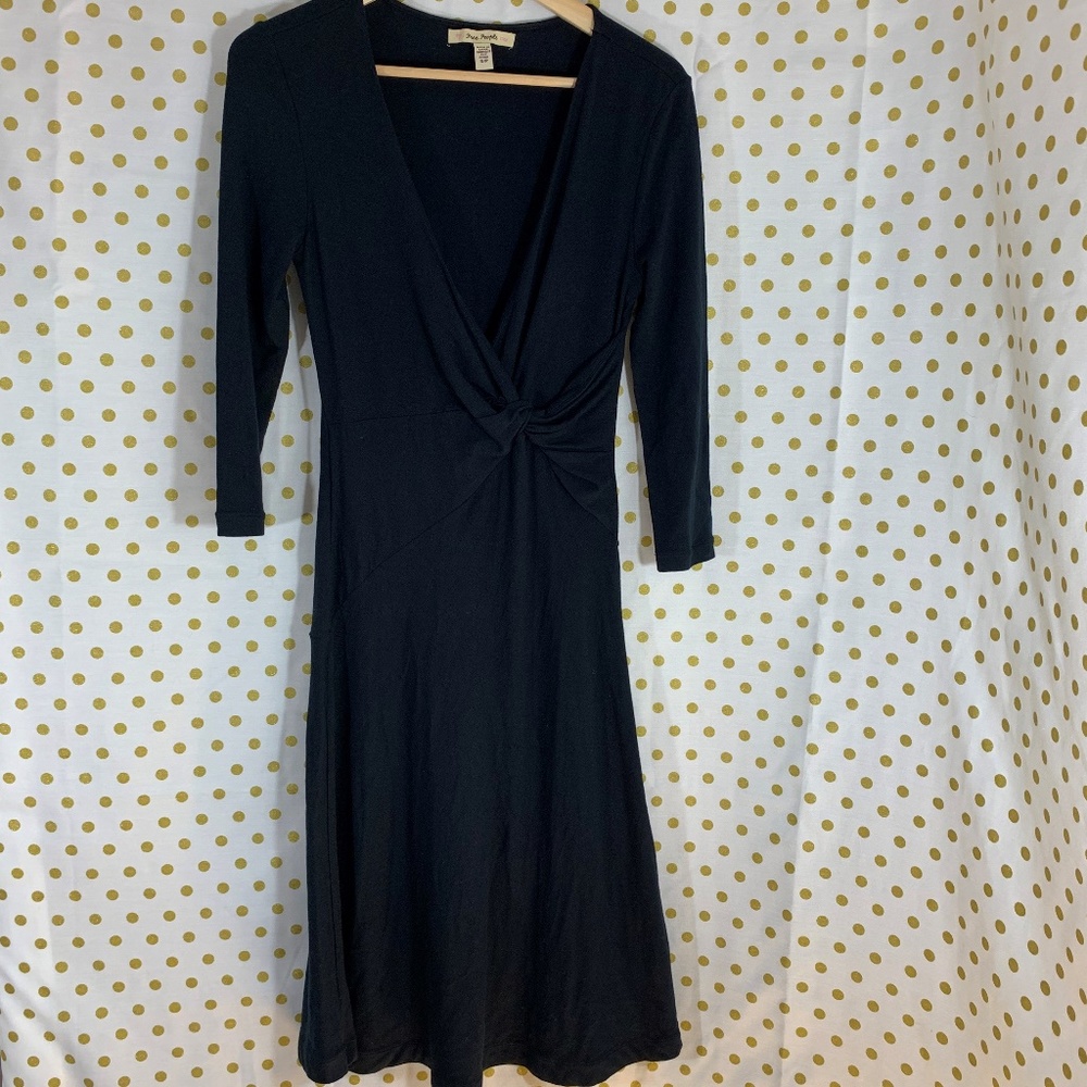 Free People Anthropologie black bodycon dress